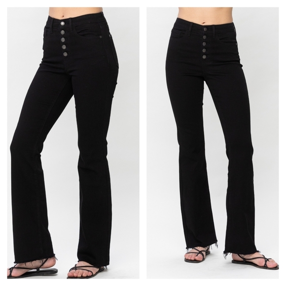 New Judy Blue Button Fly Bootcut Jeans - Picture 1 of 2